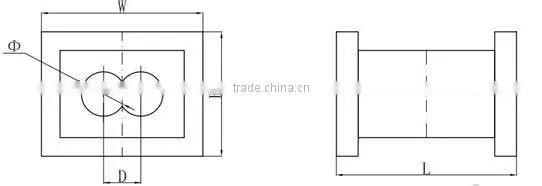 Various barrel for twin/single screw plastic extruder