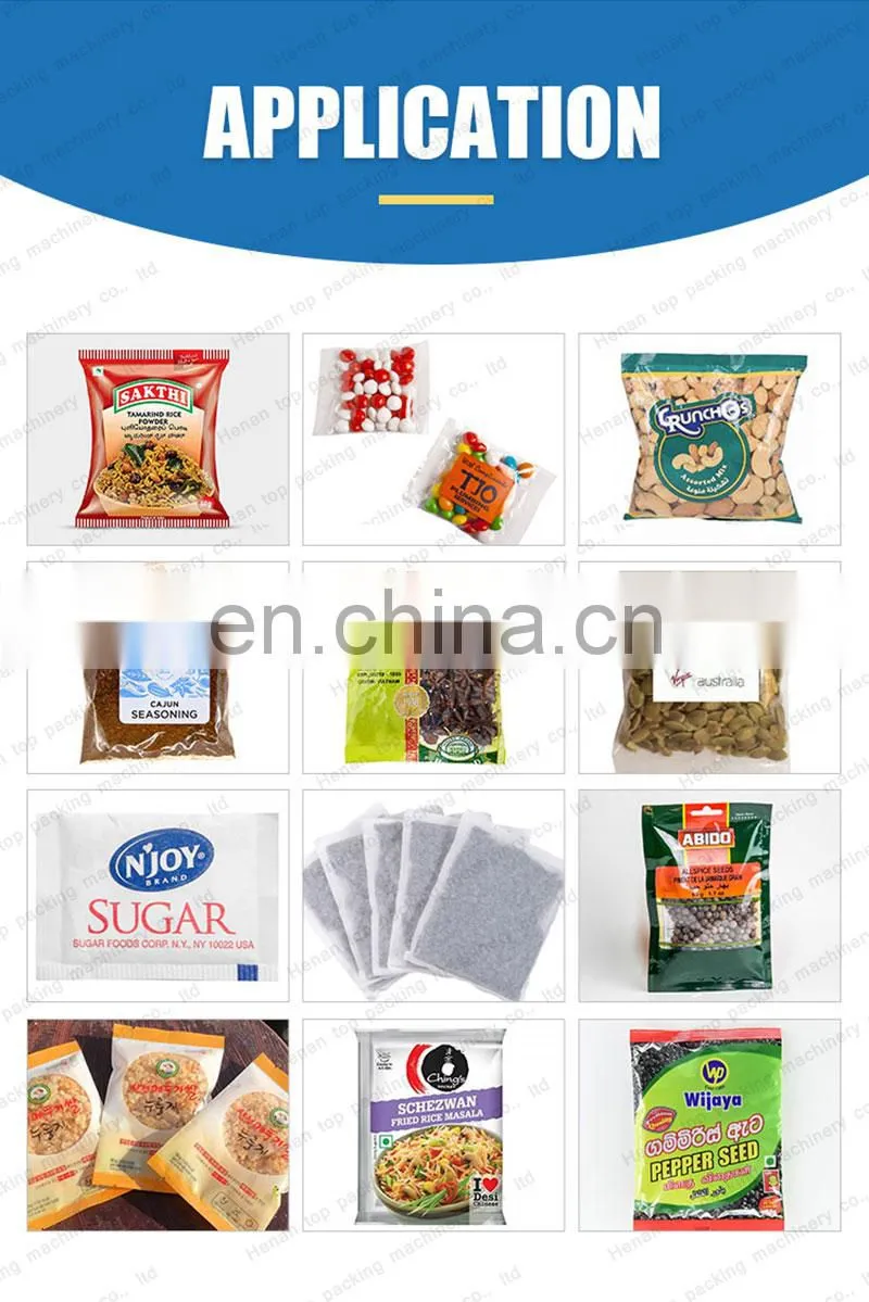 High efficient 25g back seal dog food fish food dried fruit automatic granular packing machine