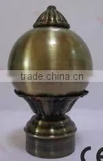 antique gold ball cutain finial