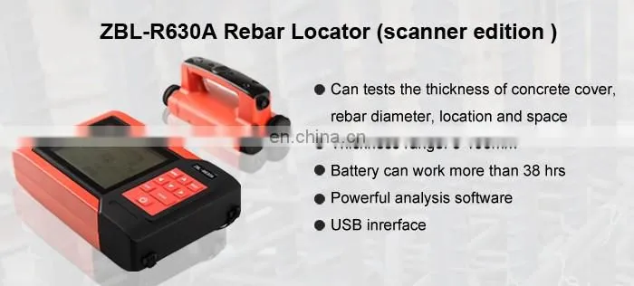 Taijia pipe locator, concrete rebar scanner zbl r630a digital rebar detector locator concrete reinforcement detector