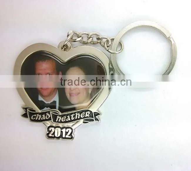 Metal Anti-bronzed Keychain With Leather