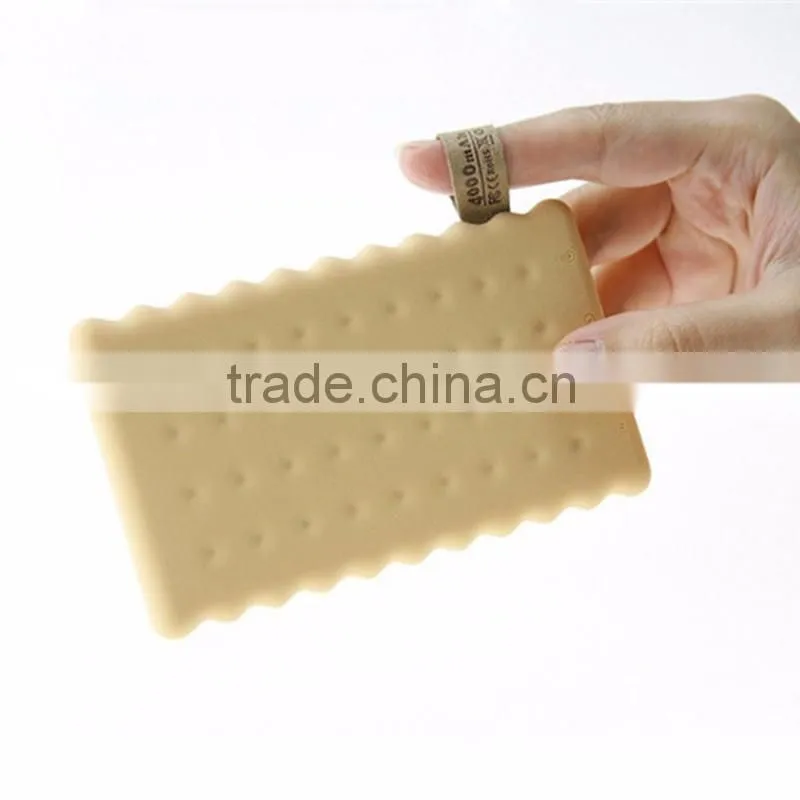 Biscuit Power Bank 4000mAh cookies mobile battery charger