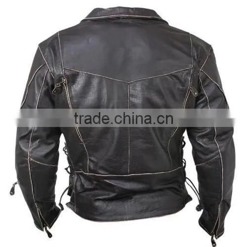 Men's Motorcycle Classic Biker Leather Jacket Style marlon brando