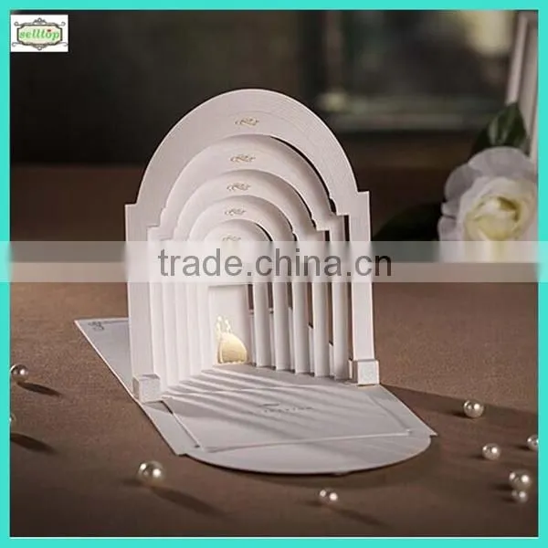 2014 high quality handmade wedding invitation card arabic