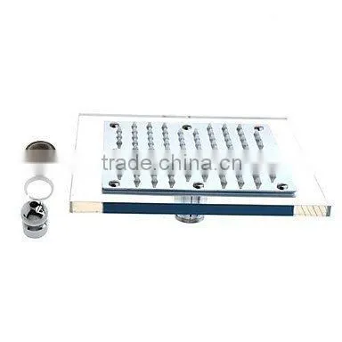 Glass Rainfall LED Shower Head