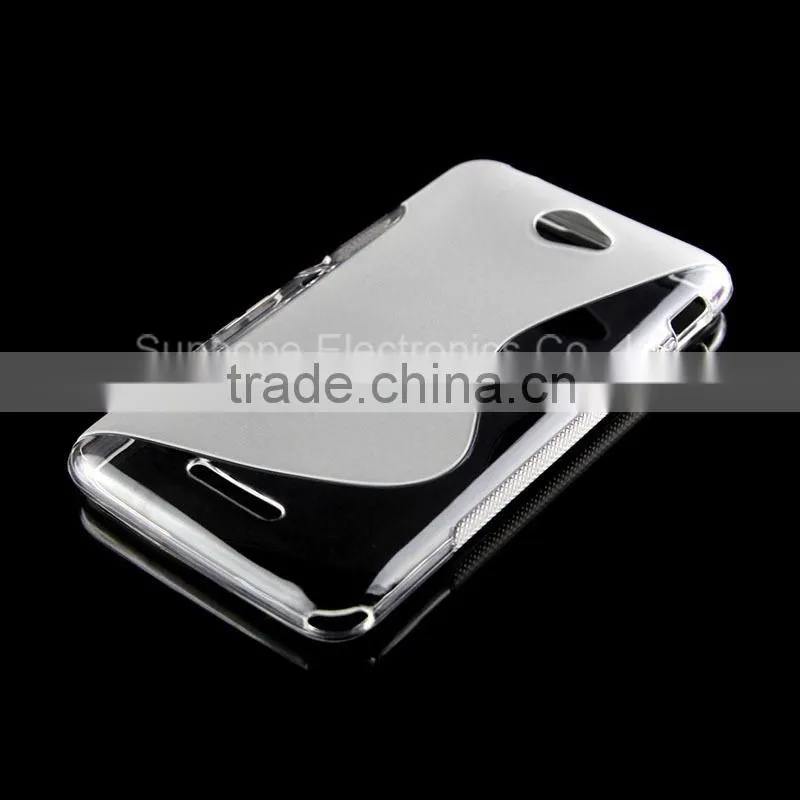 2015 S line wave design tpu cases for Xperia E4