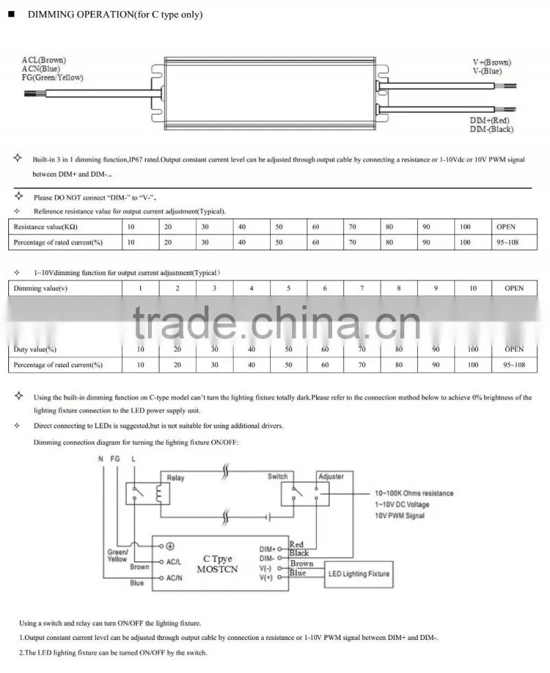 constant current dimmable led driver 400w/48v