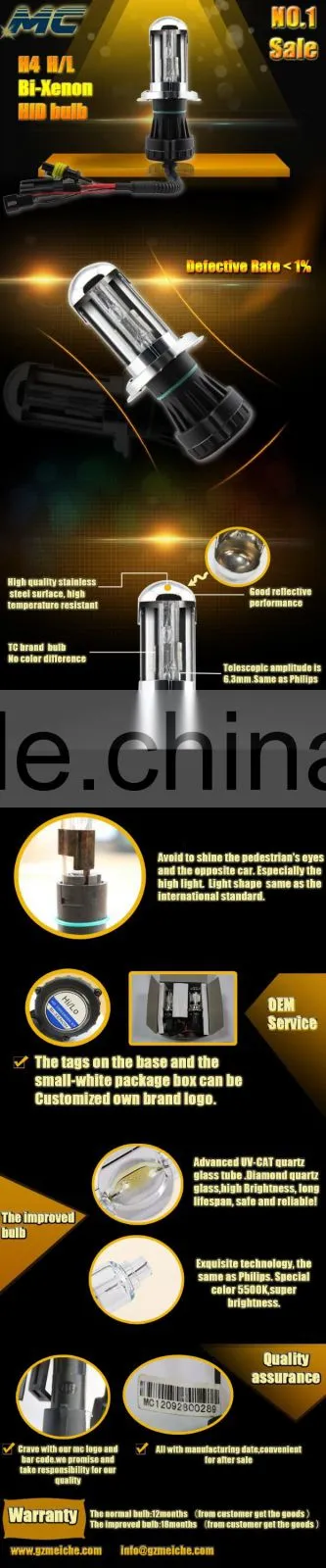 New arrival Bi xenon 6000K 35W 12V H4 High Low Beam HiD headlights depo headlights