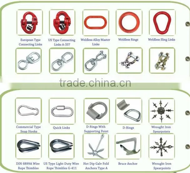 us type carbon steel jaw and eye 6mm galvanised regular swivel