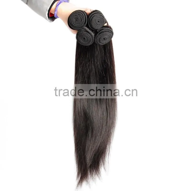 Alibaba Cheap Raw Peru Human Hair Extension, Remy Straight Human Hair Weaving, Strong Double Drawn Weft