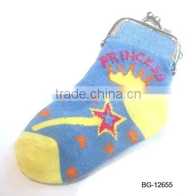 hot sale kids cheap sock purse