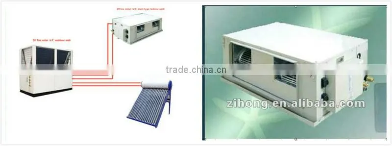 Duct type hybrid Solar Air Conditioner, solar powered air conditioner,solar split air conditioner