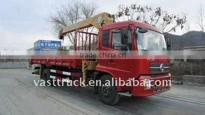 Dongfeng Tianjin 4*2 truck mounted crane factory directly sales