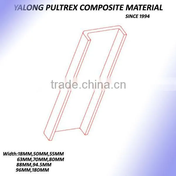 Pultruded FRP Profie,Fiber Glass Channel,Anti-corrosion Work Platform Use