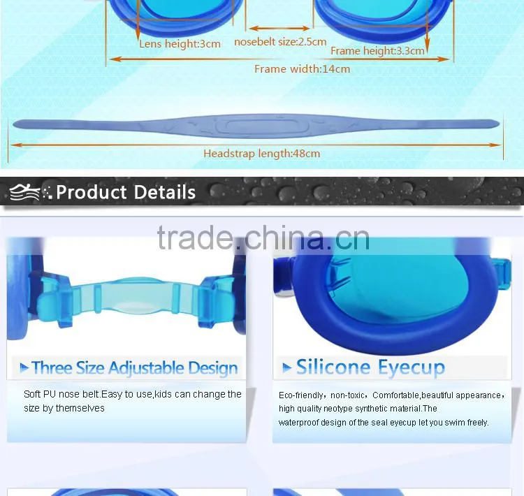 High Quality kids silicone swimming goggles safety swim goggles factory price