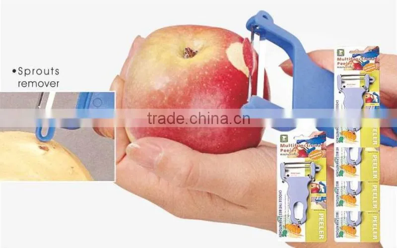 PP+S/S 10.5*7 Cheap kitchen utensil fruit&vegetable peeler/kitchen gadgets apple peeler/potato peeler/lemon peeler