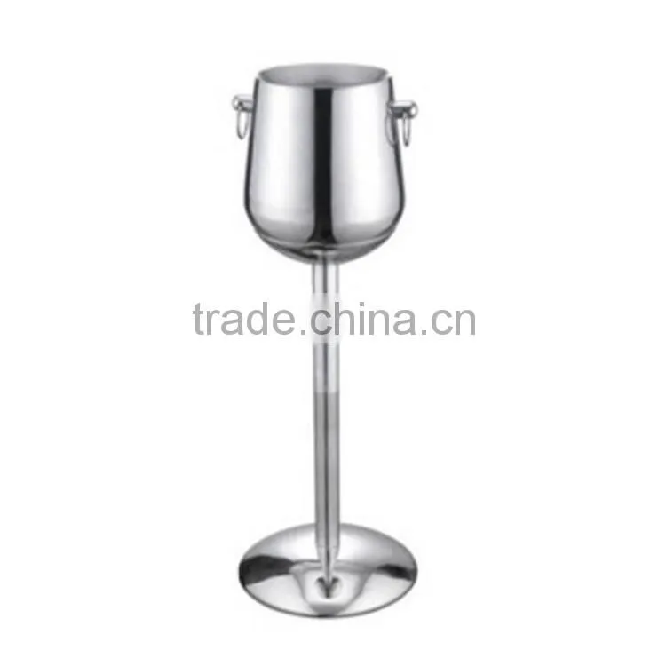 unique stainless steel ice bucket with stand