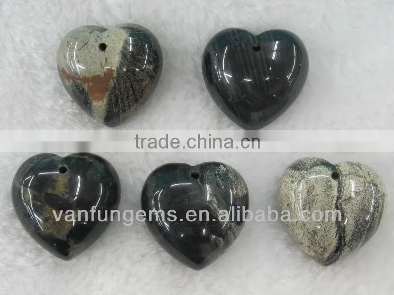Wholesale 35*6mm Silver Leaf heart shape pendant