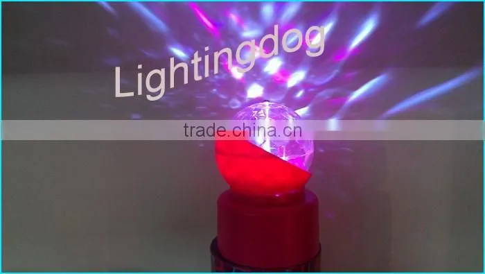 3 inch flashing colorful rotating kaleidoscope lamp party light