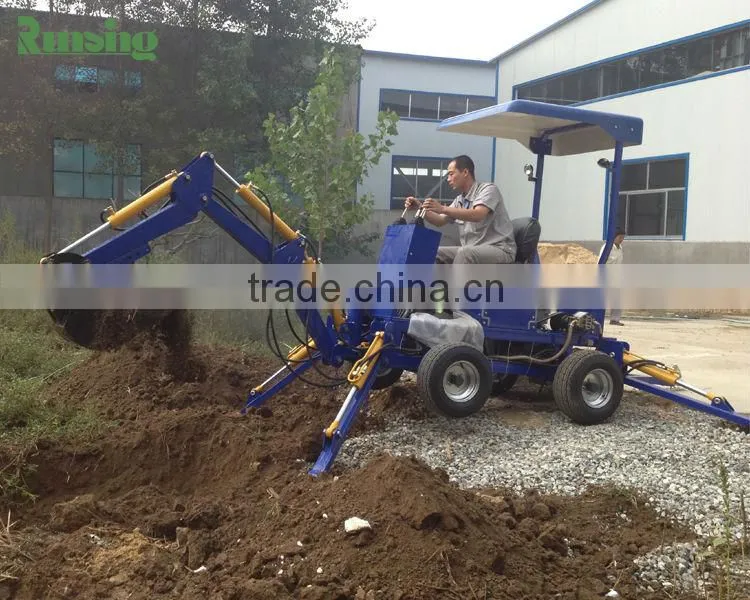 Mini excavator manufacturer factory direct self powered towable backhoe for sale