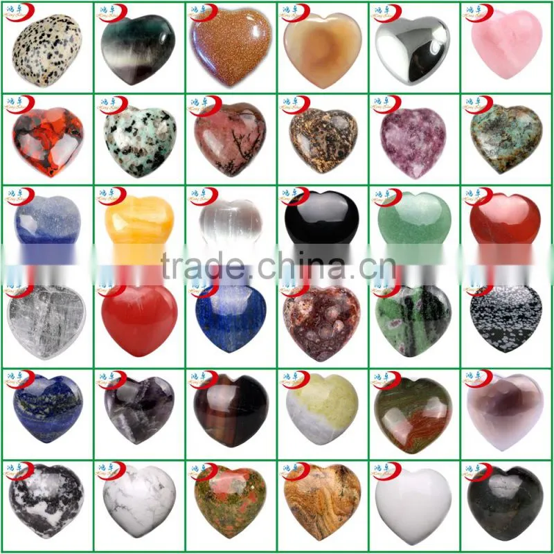 semi precious gemstone rainbow heart