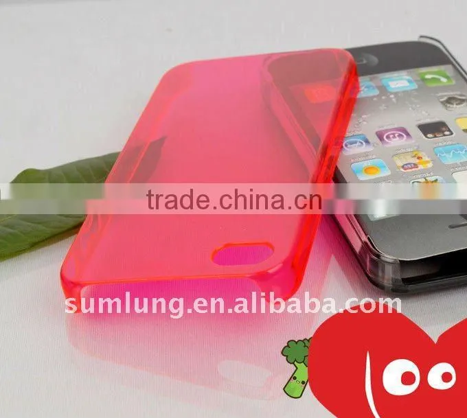 Transparent Cover for iPhone 4 Clear sublimation cover case