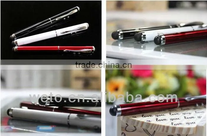 2 in 1 LED Light Laser Touch Metal Pen
