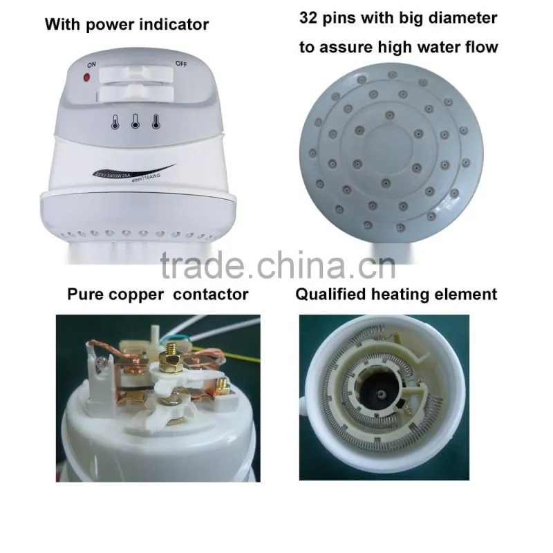Instant water heaters with shower head