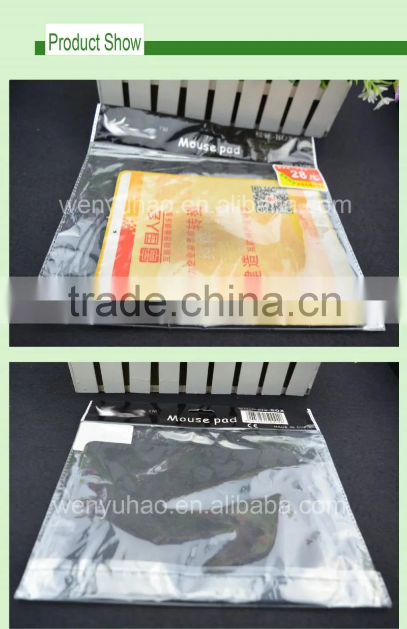 self adhesive lamination printed header bag / transparent gift packing bag