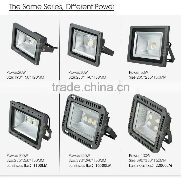 High lumen Bridgelux cob waterproof outdoor ip65 50 watt led flood light
