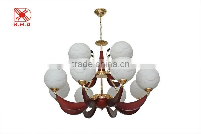 lobby pendant light/glass ball chandelier white,decorate wooden lighting