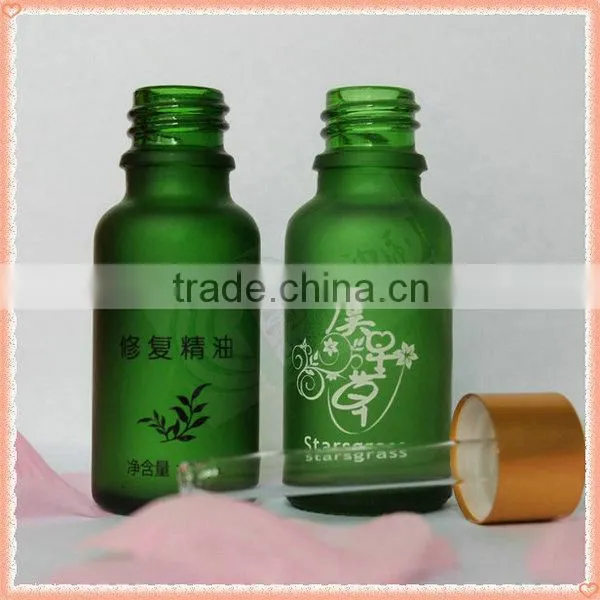 1oz Frosted Essential Oil Clear Glass Bottle With Hot Stamping Printing