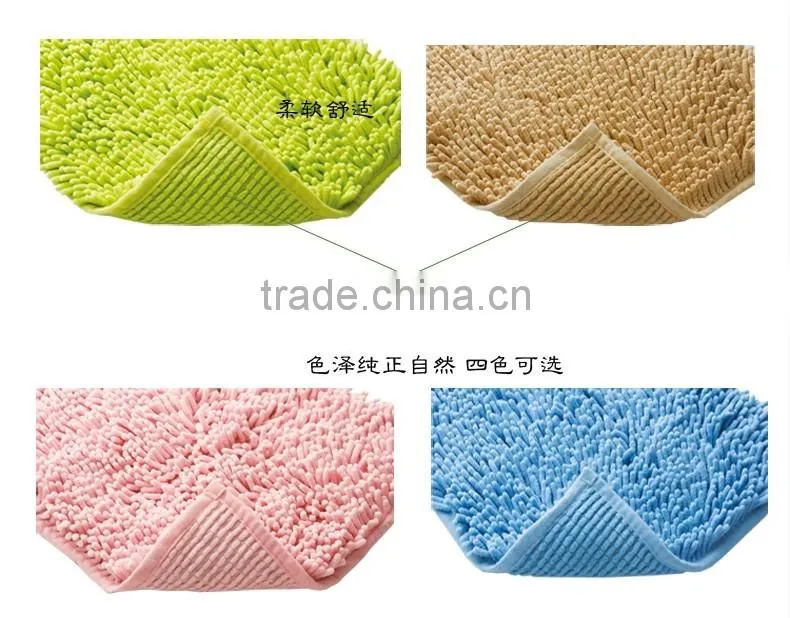 Eco-Friendly microfiber chenille anti slip bath mat