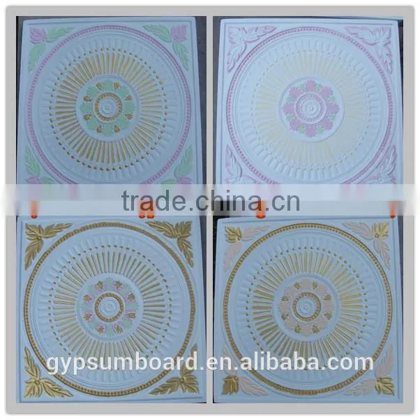 amazing color ceiling tile /GRG false ceiling /595*595*9mm