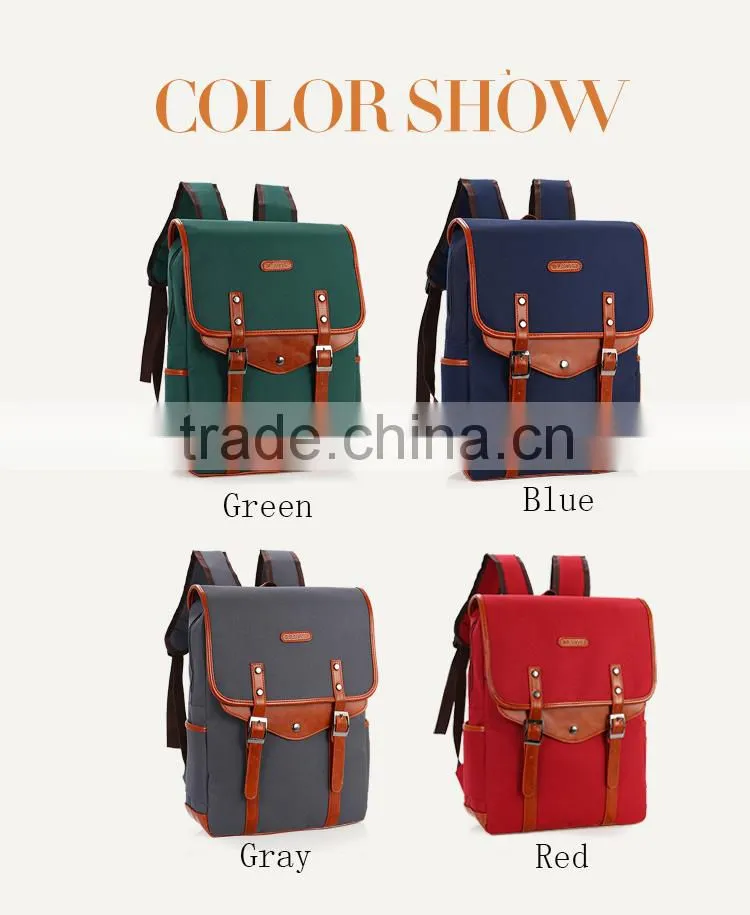 fashion canvas school backpack laptop bag backpack