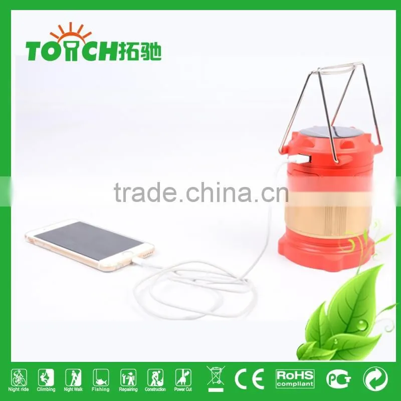 TOACH Lights High Quality Solar Rechargeable Camping Light Plastic Lantern Tent Lamp High Power Emergency Search Lights
