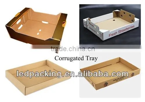 white corrugated paper tray for fruit packaing
