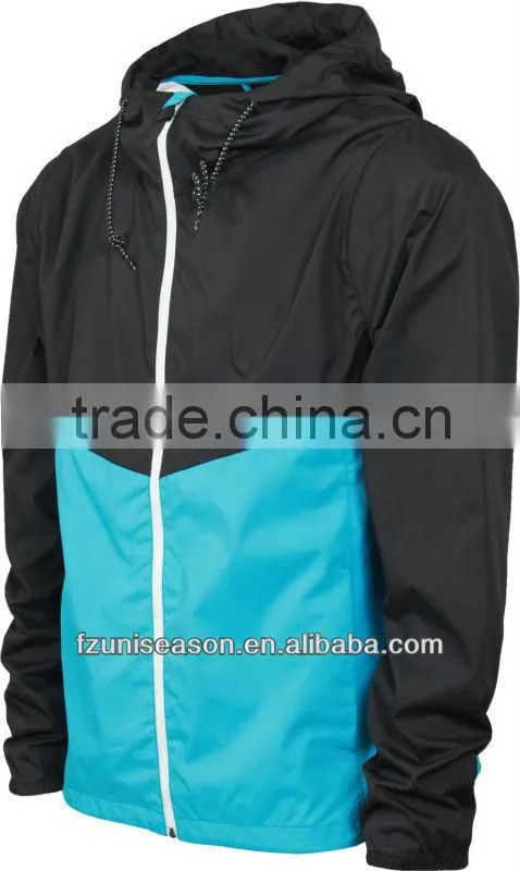 Waterproof cheap custom windbreaker jacket men