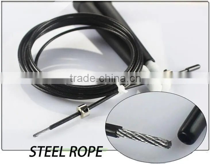 Outdoor high quality steel speed jump rope for crossfit