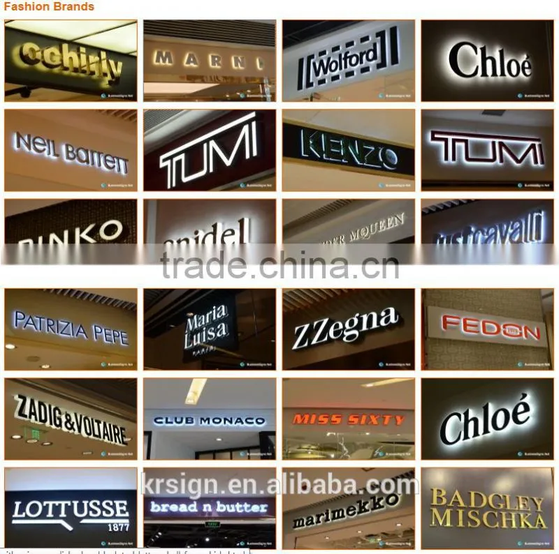 acrylic led sign boards, backlit business signs With Different size