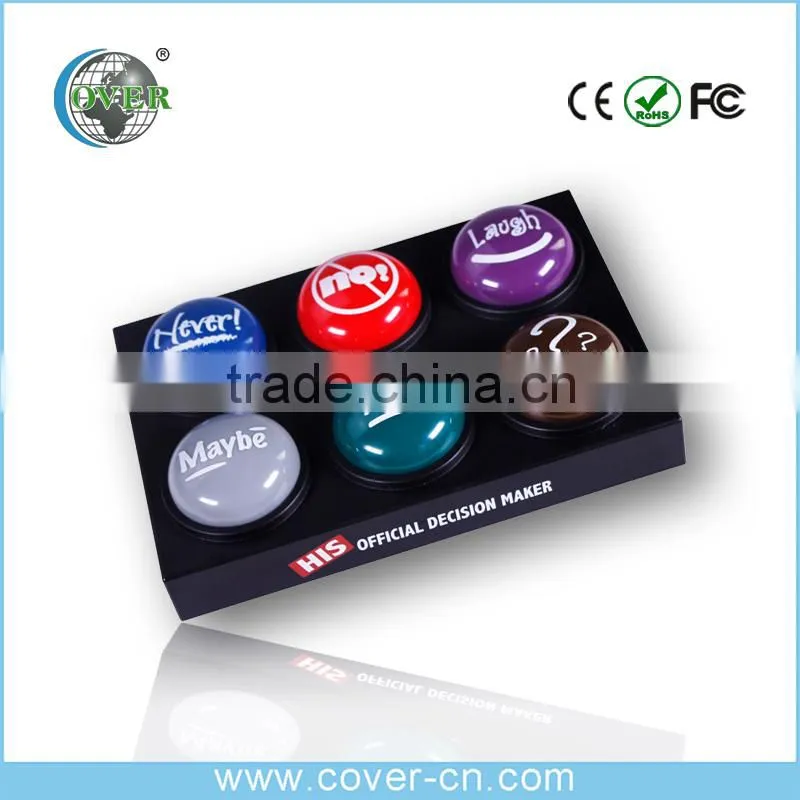 Custom Six sound talking button for office toys
