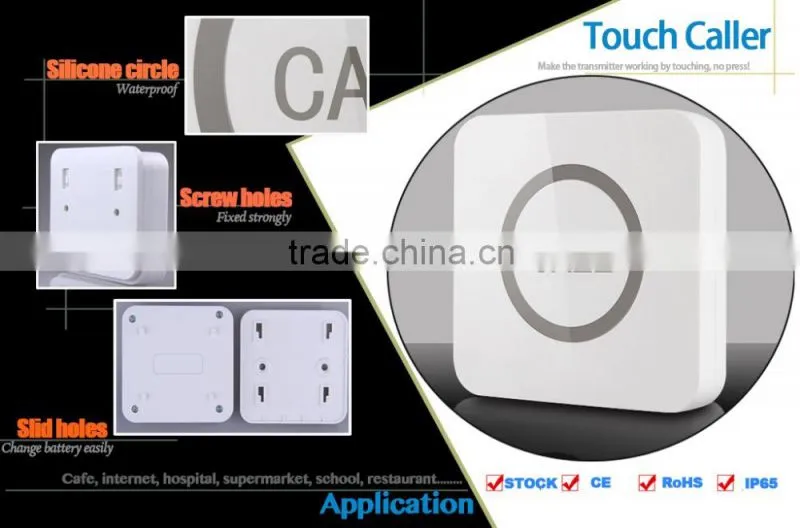 HCM520 Touch button Wireless waiter call button