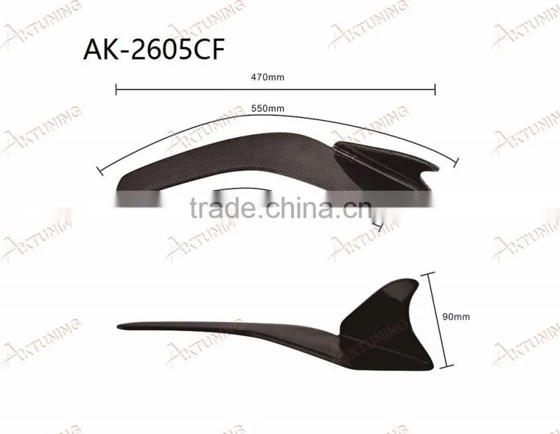Carbon fiber material and front bumper lip diffuseer universal
