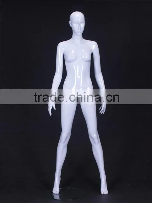 Christmas window display female mannequins with abstract face