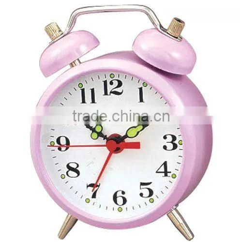 2 inch metal case mechanical alarm clock, desktop clock, Bedside clock