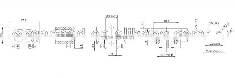 C8 IEC Power Socket &IEC60320 UL498 AC inlet power socket