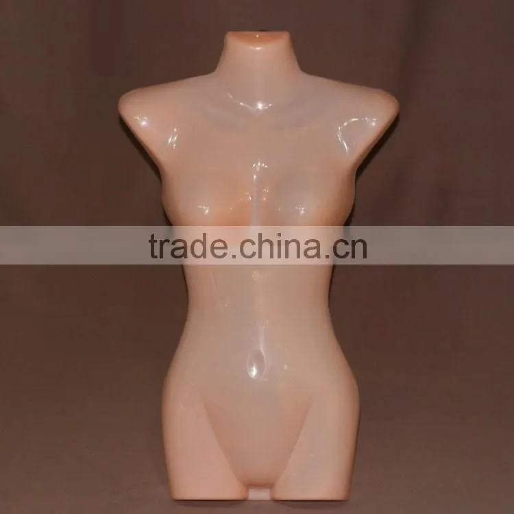 Headless plastic female half body hanging scale mannequin dress form
