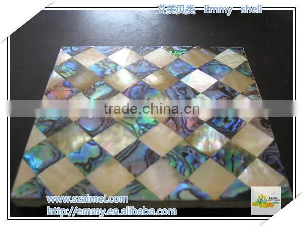 Mixed design mother of pearl shell mosaic wall tile wall panel