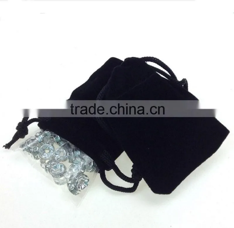 Professional black velvet drawstring bag china supplier