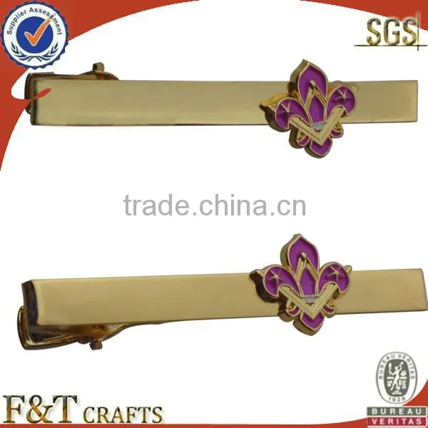 promotional black annealed logo custom made tie bar